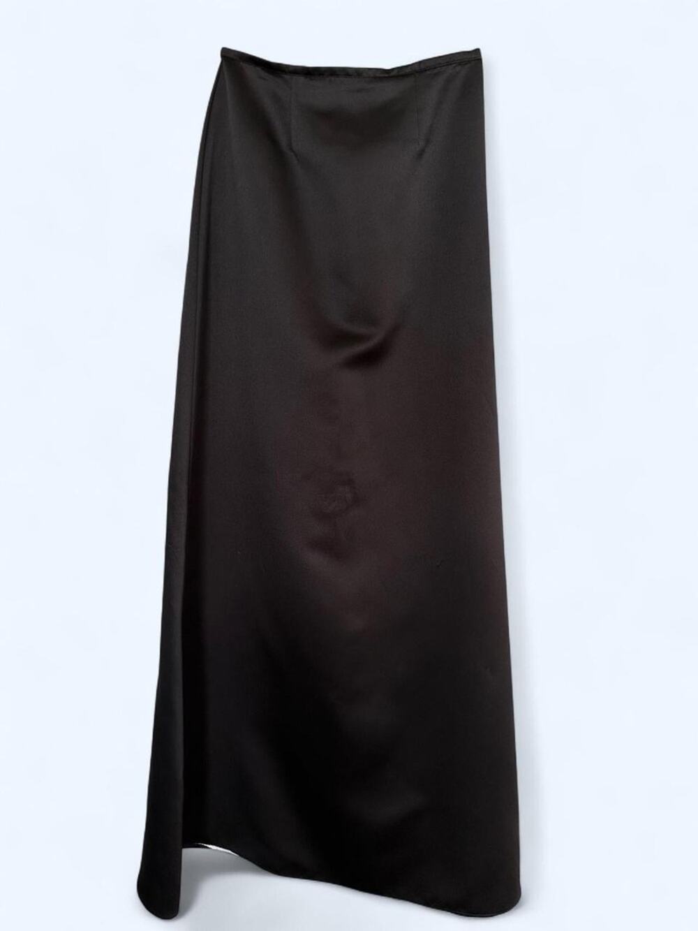 VTG Alfred Angelo Black Satin Maxi Formal Skirt 5/6 Fits Modern XS S Prom